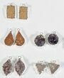 Lot: Amethyst Slice Pendants/Earrings - Pairs #78481-1